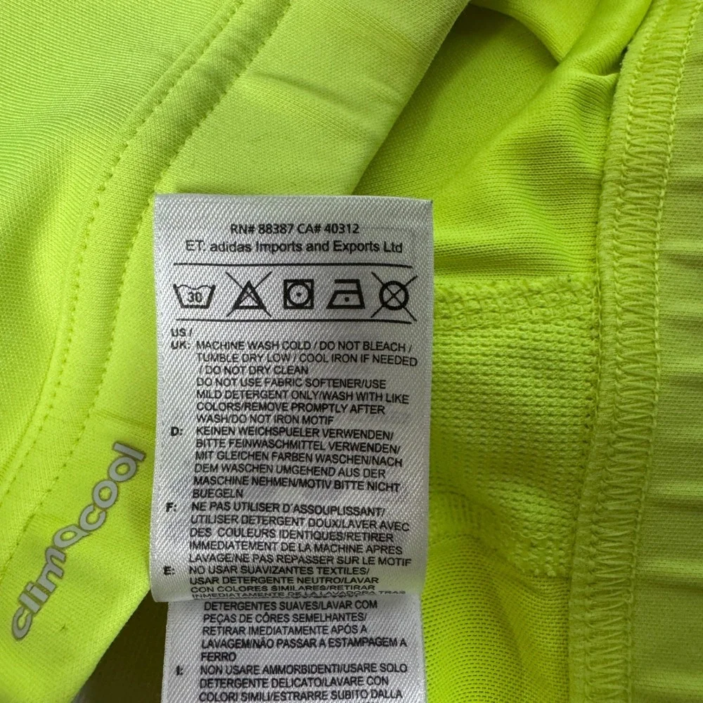 Adidas Womens Climacool Sports Bra Neon Yellow Green G68399 Size Large